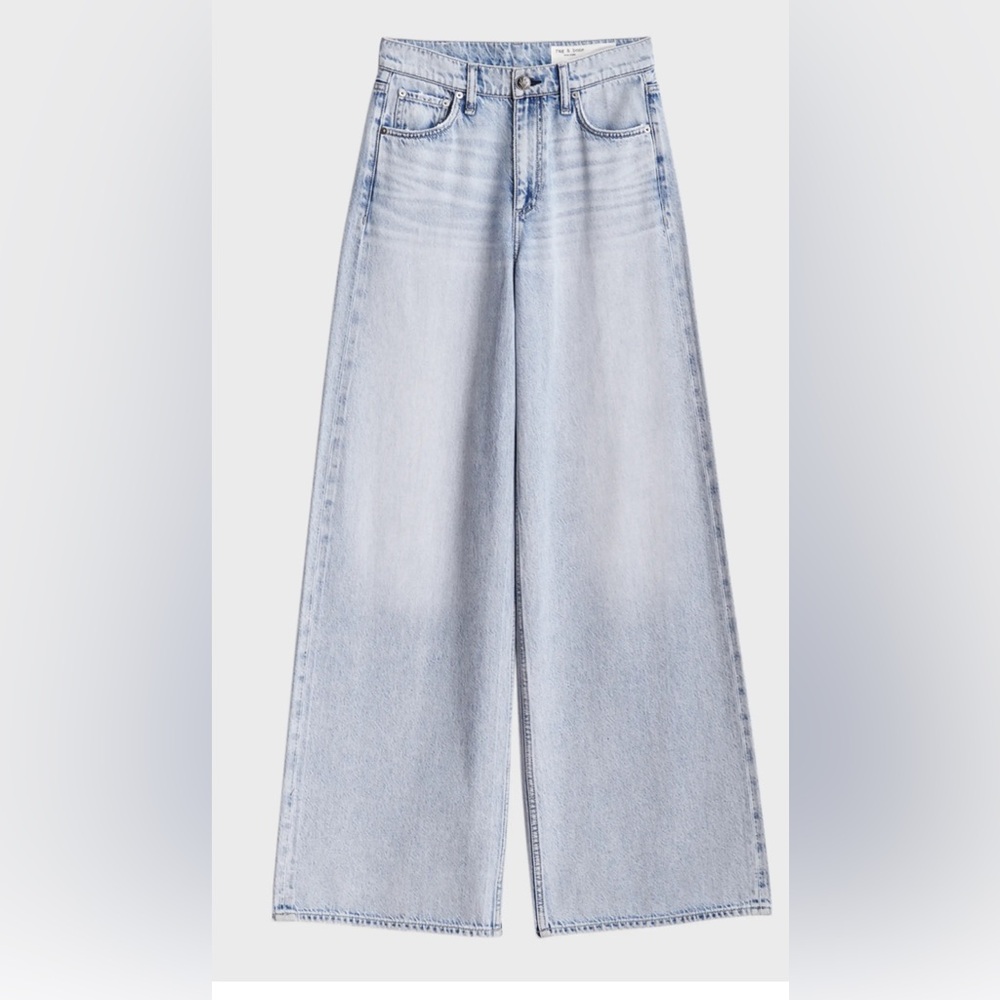 Rag and Bone Sophie Miramar Terry Featherweight Wide Leg Jeans size 27
